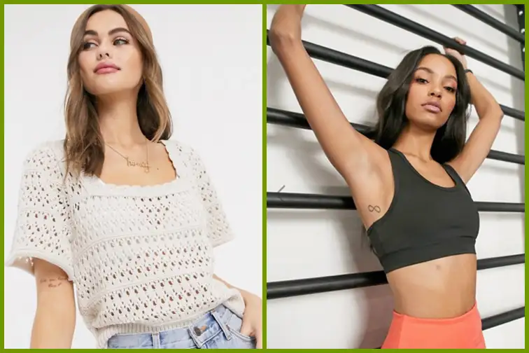 Two models wearing outfits from Asos
