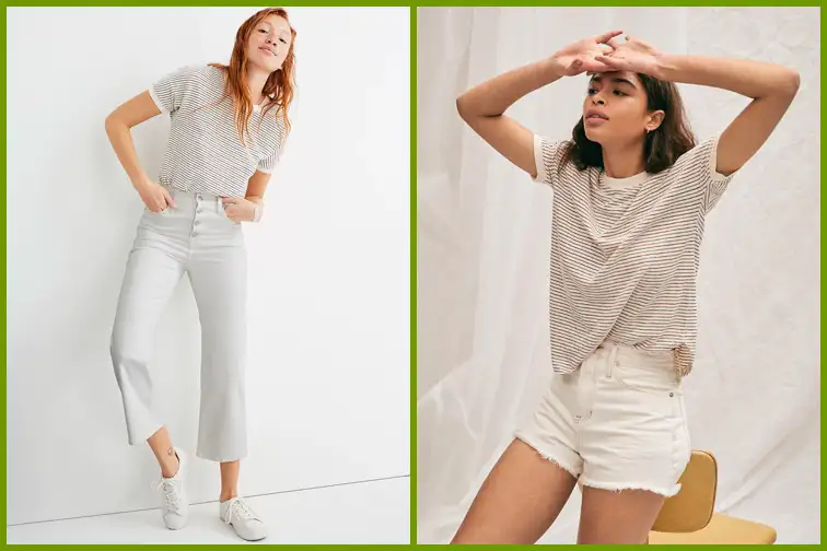 Two women wearing Madewell clothing