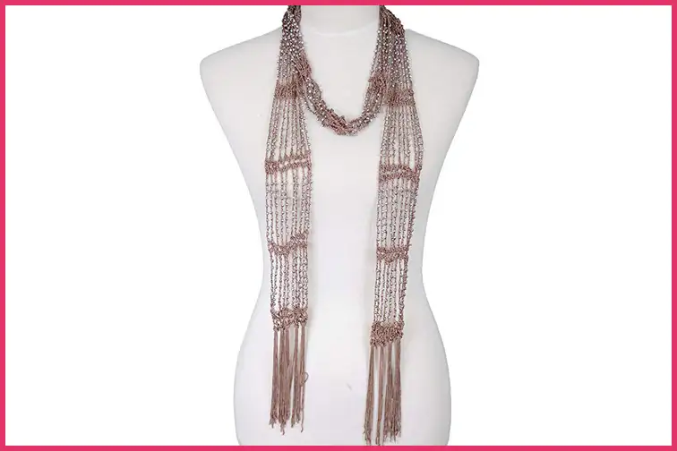 Fishnet Beaded Scarf; Courtesy of Amazon