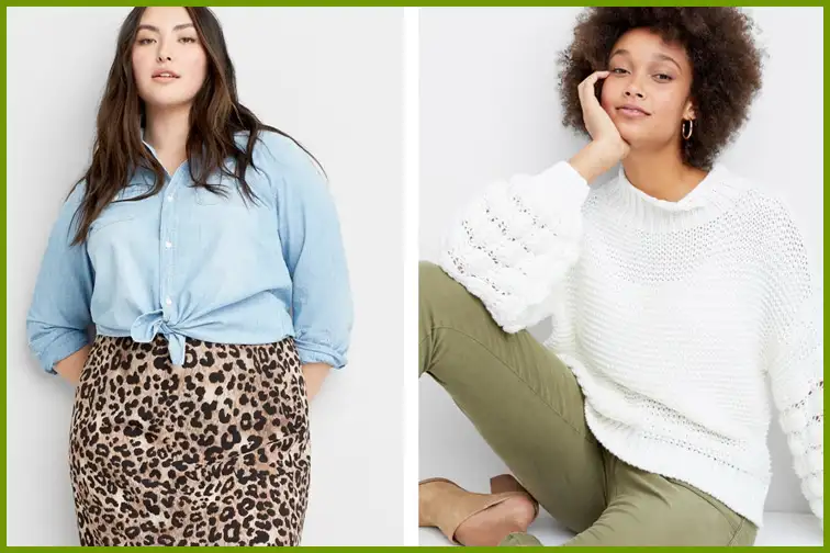 Two models wearing outfits available from Stitch Fix